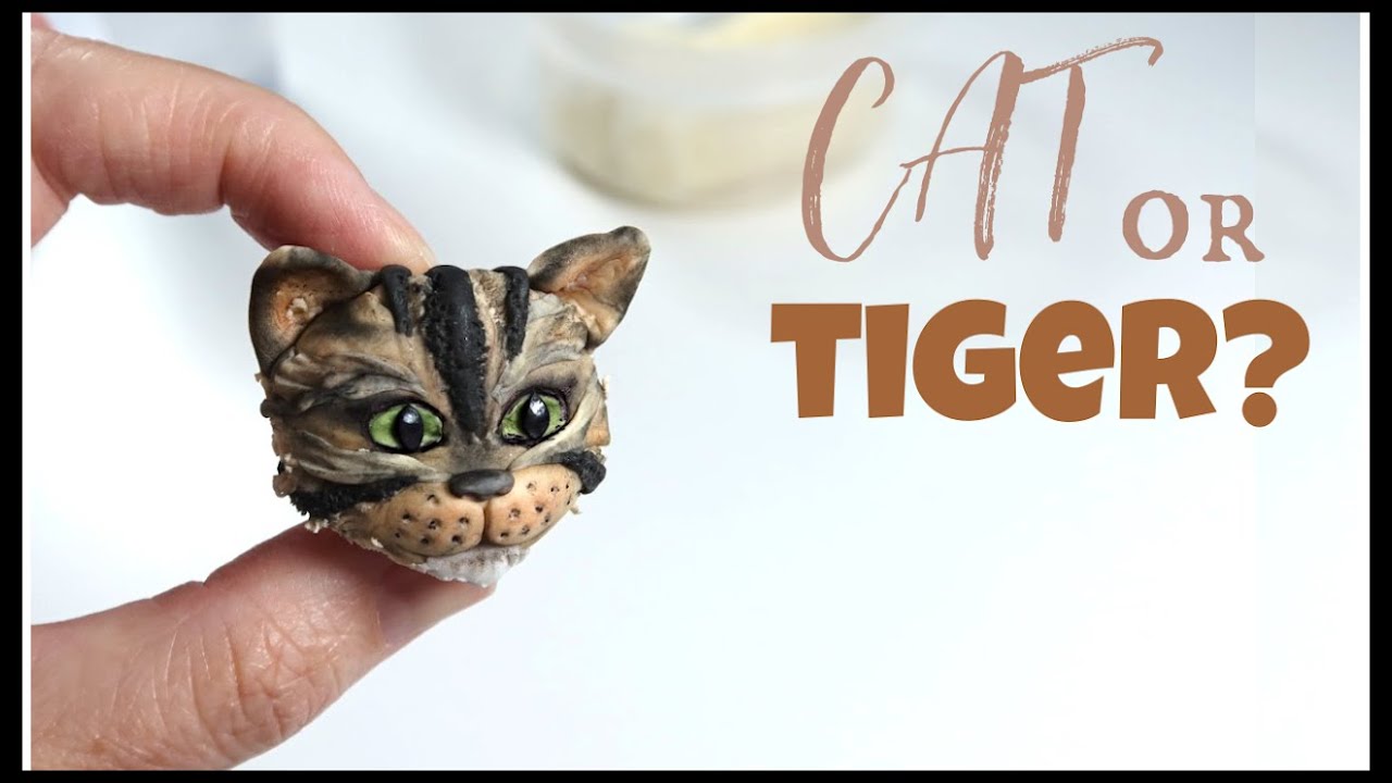 Fondant cat face tutorial | Detailed