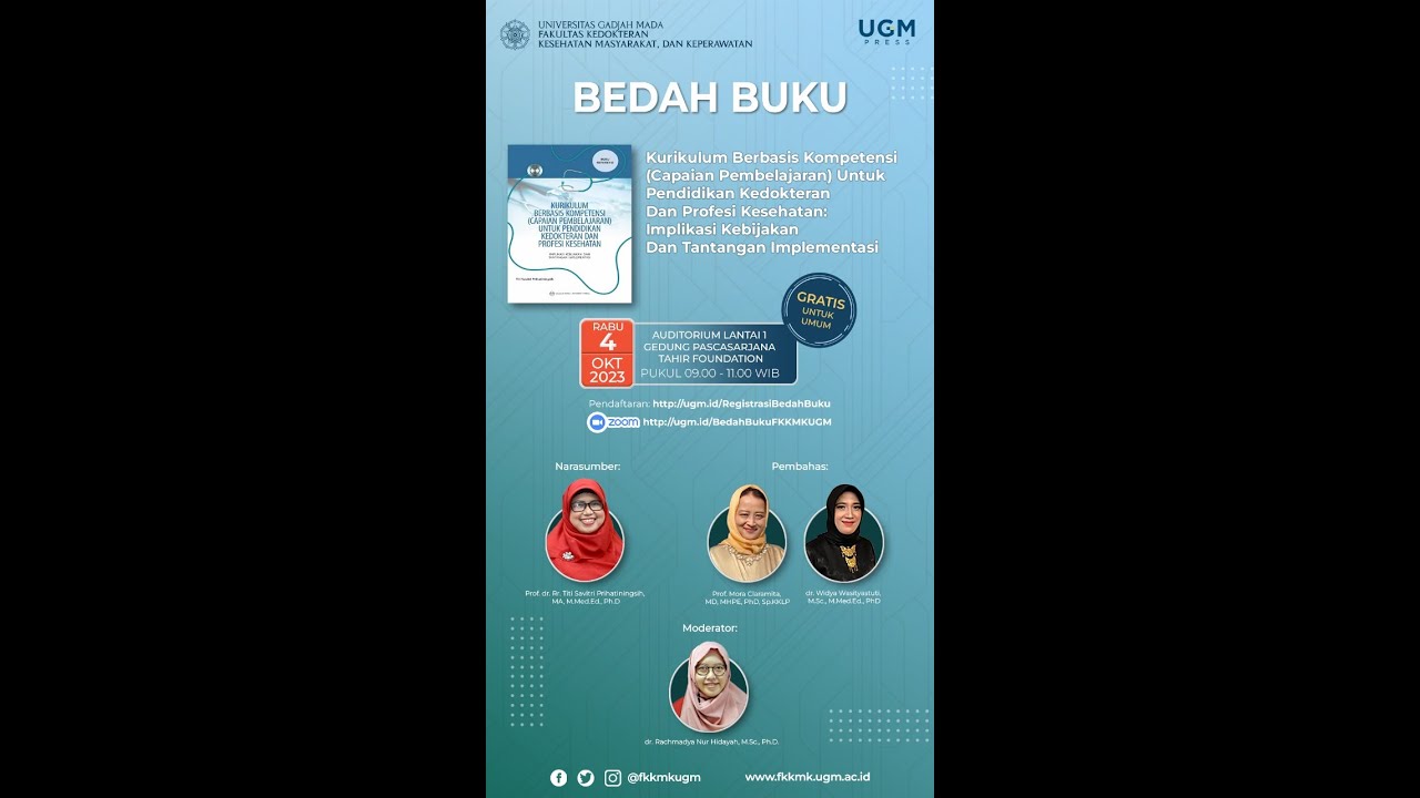Bedah Buku“Kurikulum Berbasis Kompetensi untuk Pendidikan Kedokteran dan Profesi Kesehatan