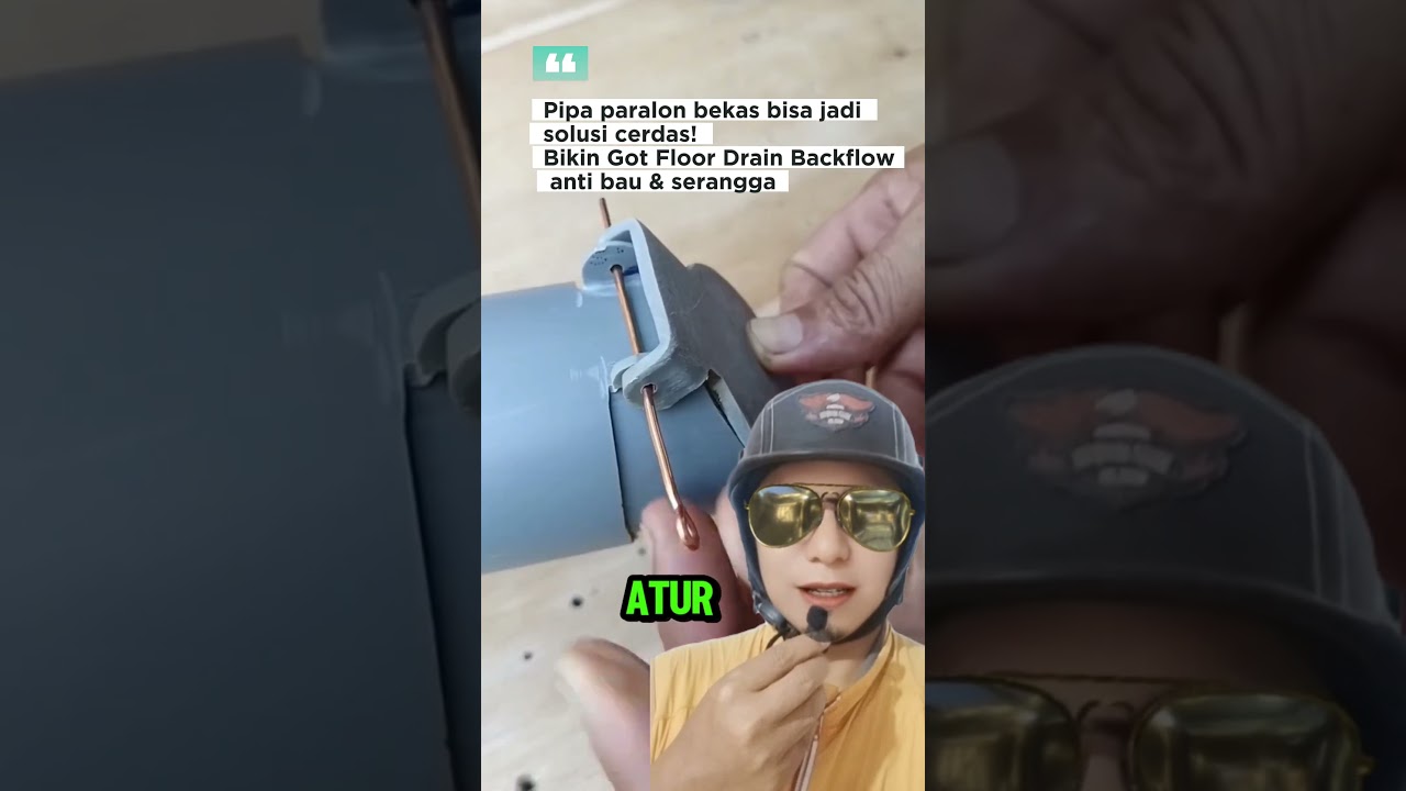 Ide Kreatif! Got Floor Drain Anti Bau dari Pipa Paralon Bekas 🚰#IdeKreatif #DIYRumah #ParalonBekas