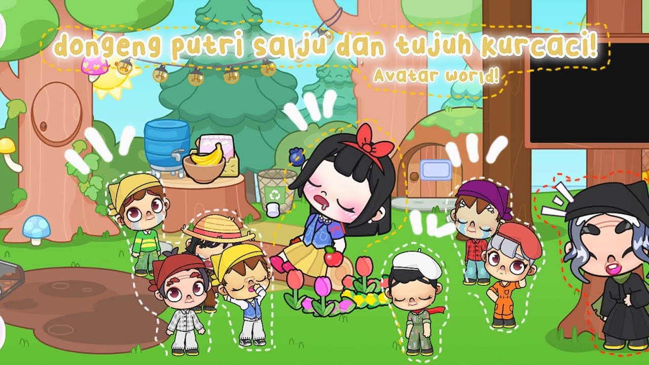 Dongeng putri salju & tujuh kurcaci versi Avatar world 🕊️🍎 ! || Drama avatar world pazu Indonesia