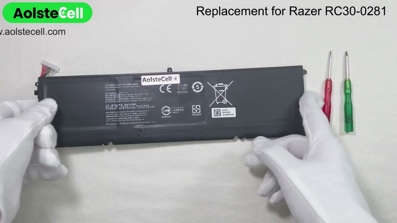 Replacement battery for Razer RC30-0281 11.55V 53.1Wh 3 cells