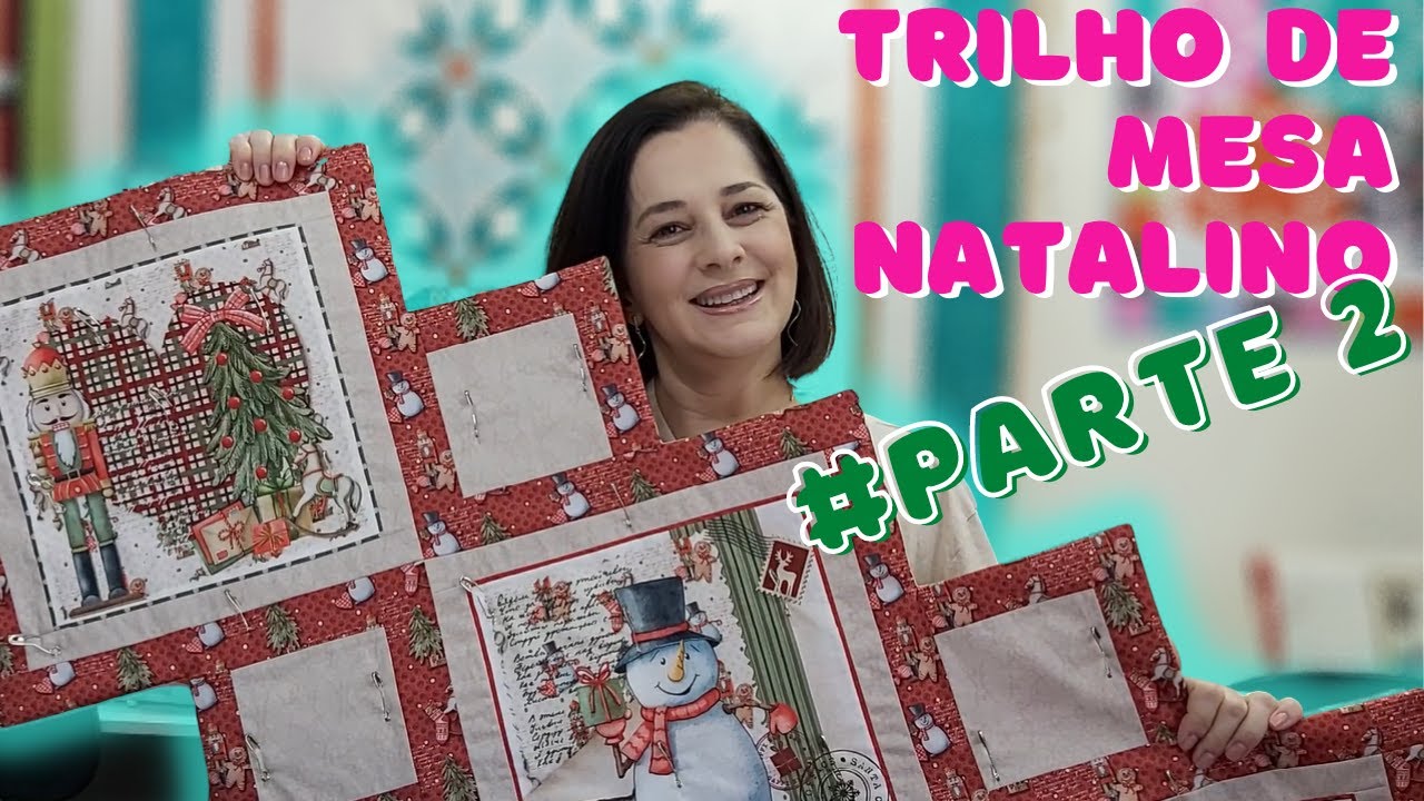 PARTE 2 - TRILHO DE MESA NATALINO ou CAMINHO DE MESA | Trilho de mesa de natal mais lindo da vida
