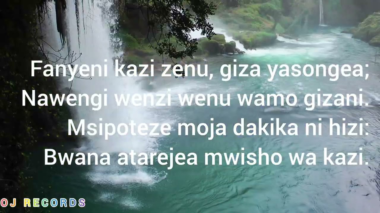 NZK 59||FANYENI KAZI ZENU||(Work for the night is coming).