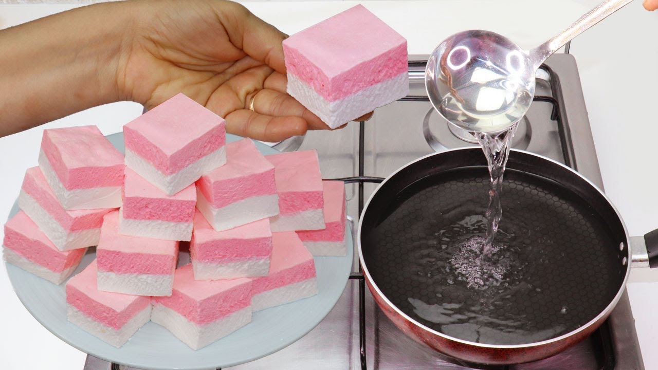 وداعا للكسل في 5 دقائق حضري مارشميلو المقلاة السريع بالماء إقتصادي لن تشتريه بعد اليوم! Marshmallow