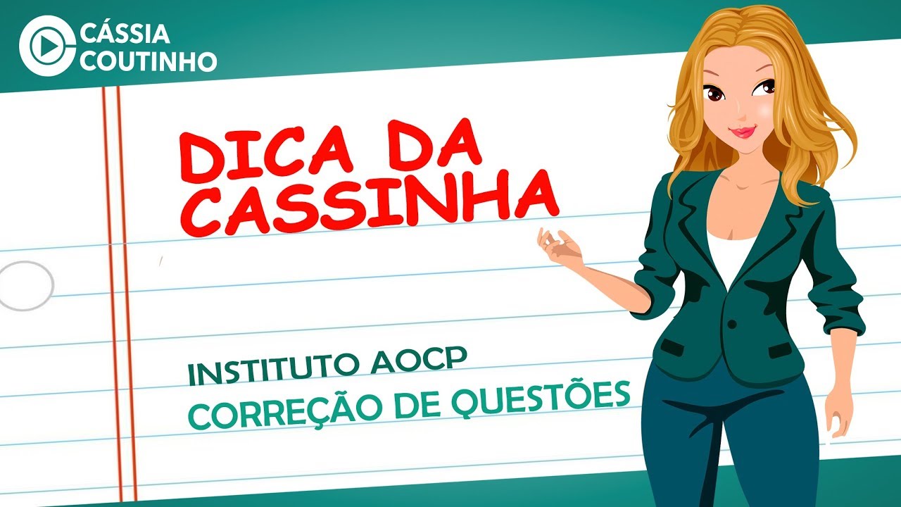 [REVISÃO  GRATUITA DE MATEMÁTICA] - Correção de Questões do Instituto AOCP 2019 - Dica da Cassinha.