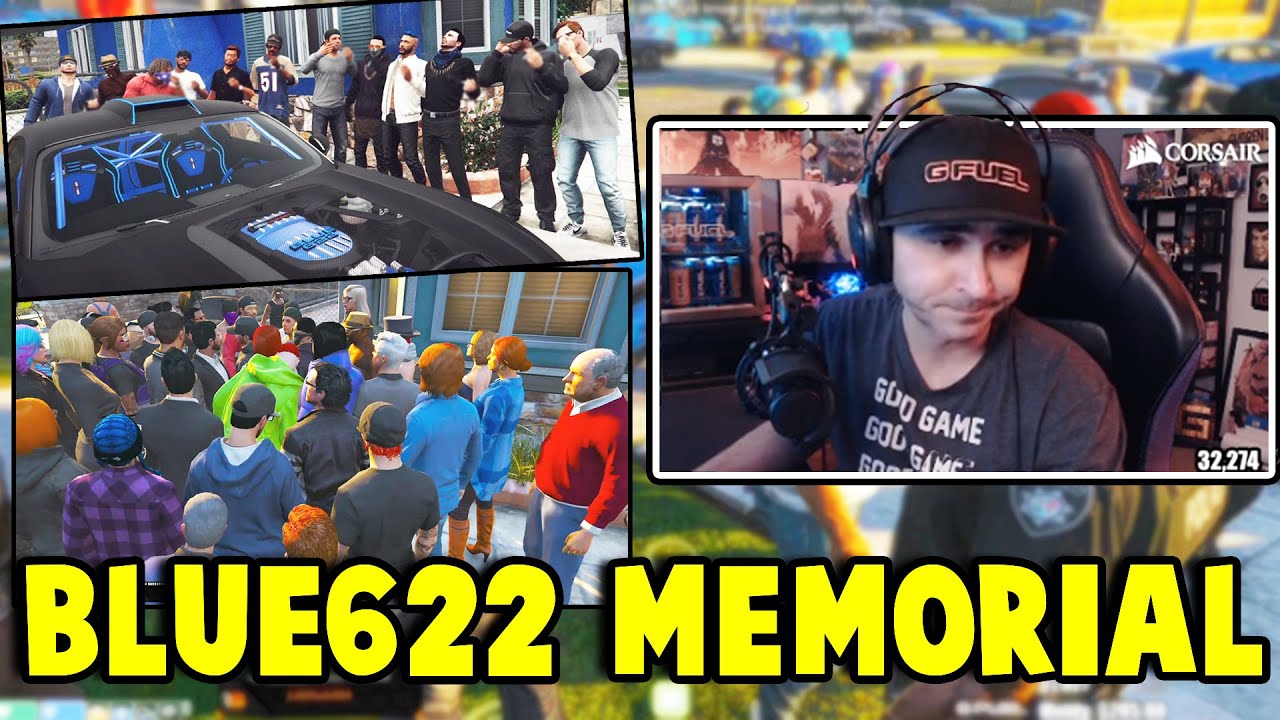 Summit1g & NoPixel RP Community Pay Respect To Blue622 - Boe with Memorial! | GTA V RP