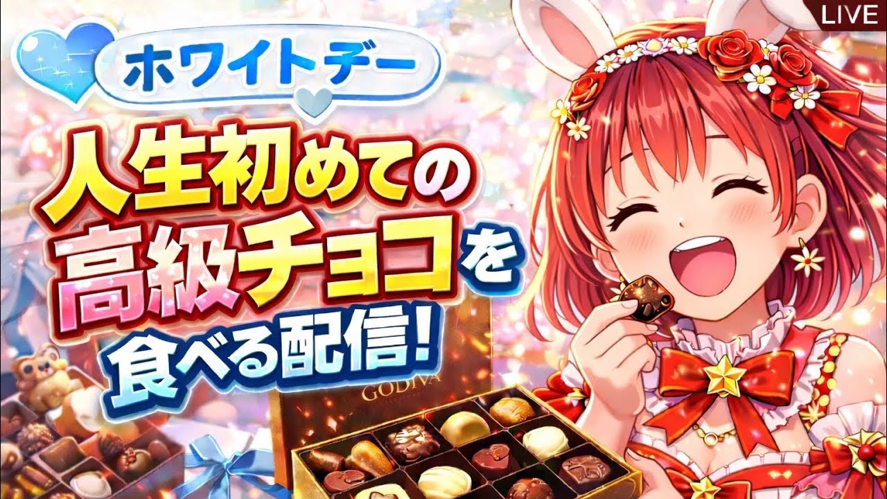 【ホワイトデー企画】高級チョコを人生初めて食べる【新人Vtuber】