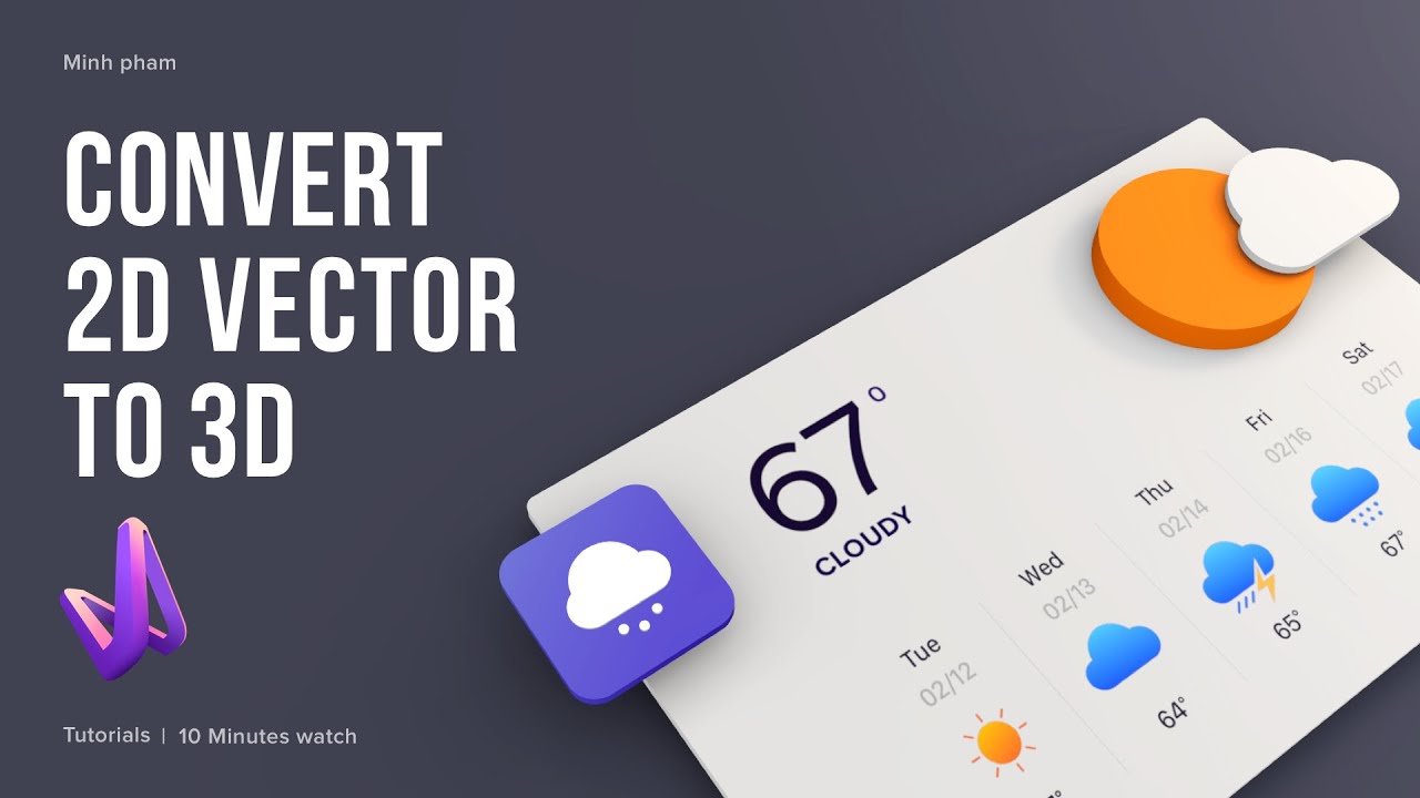 Convert 2D vector to 3D objects with simple drag & drop