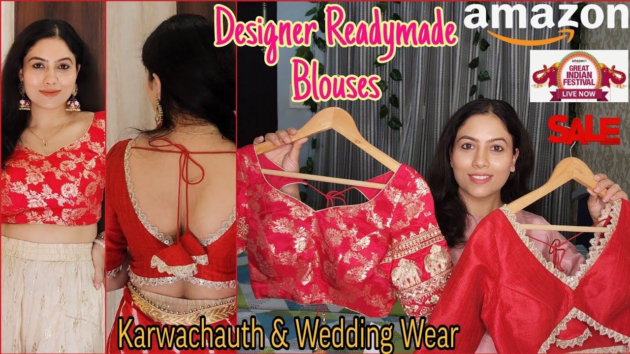 Amazon Designer Blouse For Karwachauth | Silk,Brocade Blouses | Amazon Great Indian Festival Sale