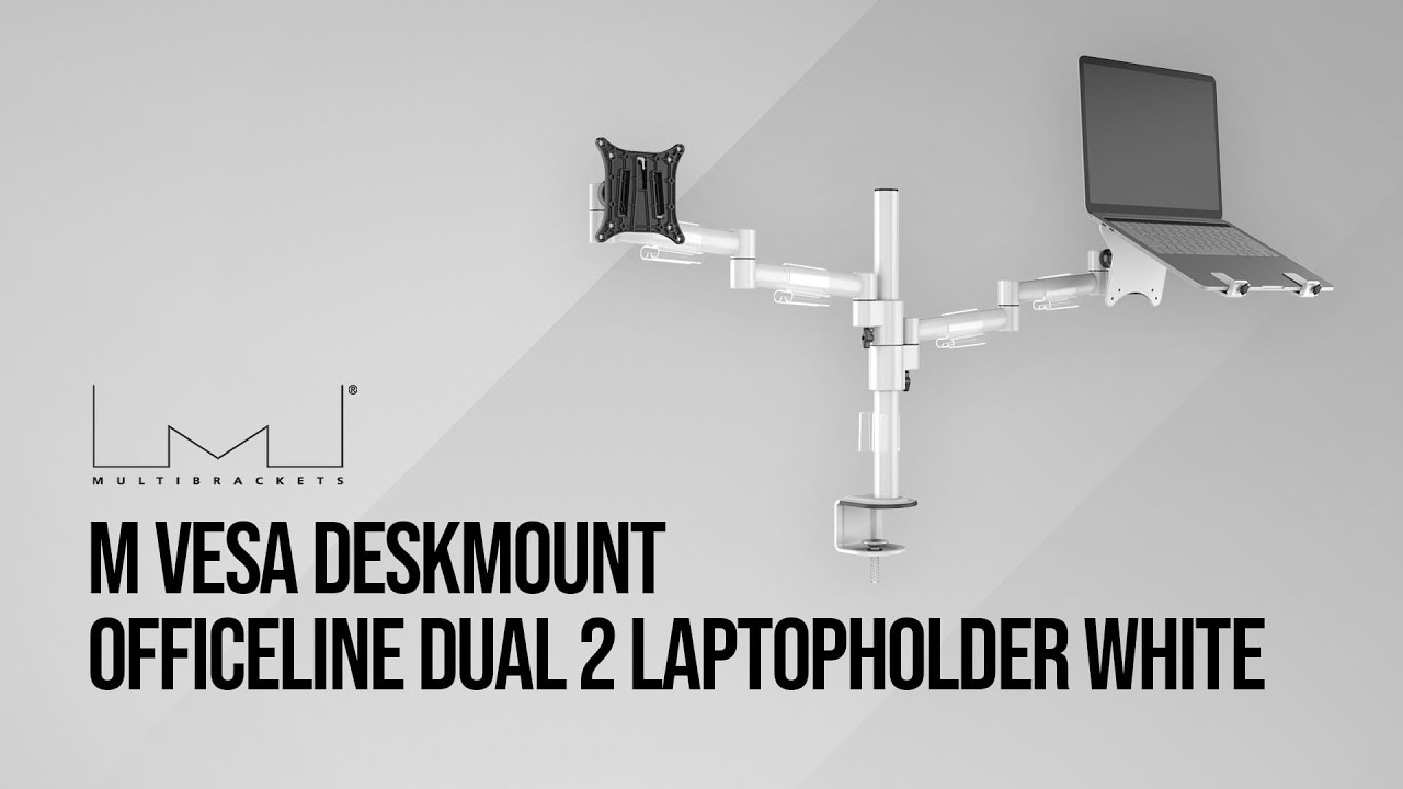 M VESA Deskmount Officeline Dual 2 Laptopholder White