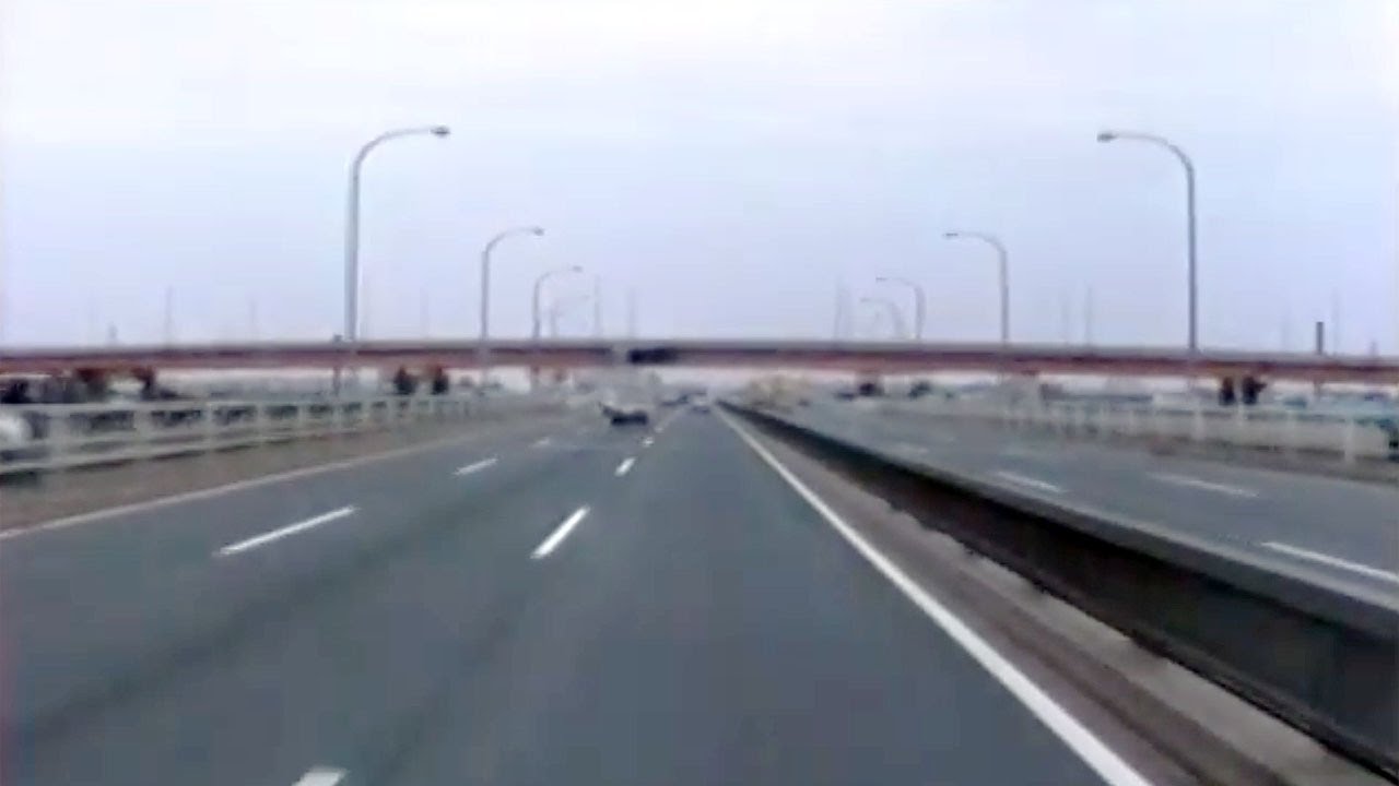 平成元年の扇大橋　東京荒川区･足立区（車載カメラ）　Ogi-ohashi Bridge - Tokyo 1989