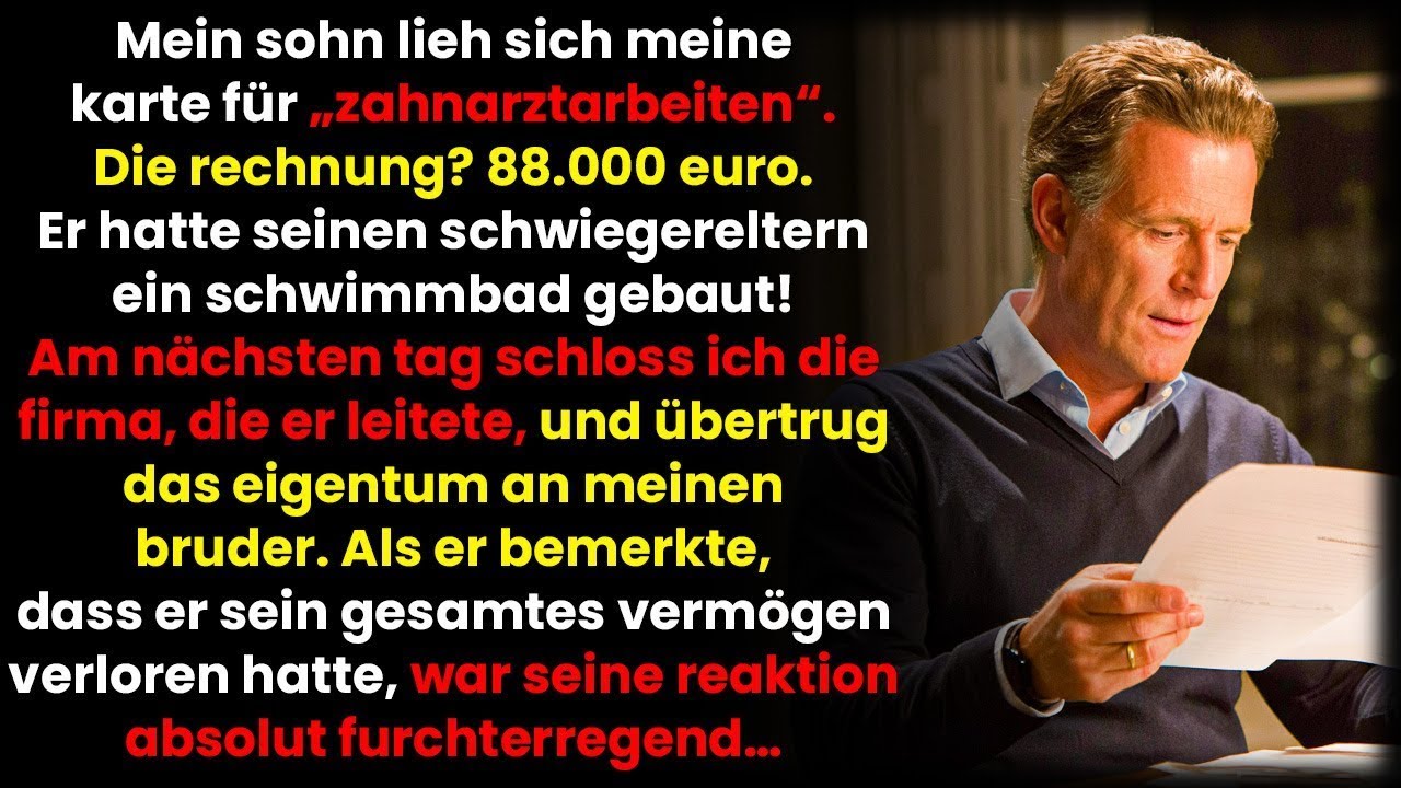 Mein Sohn wollte meine Karte für „Zahnarbeit“ – doch was er tat, zerstörte mich …