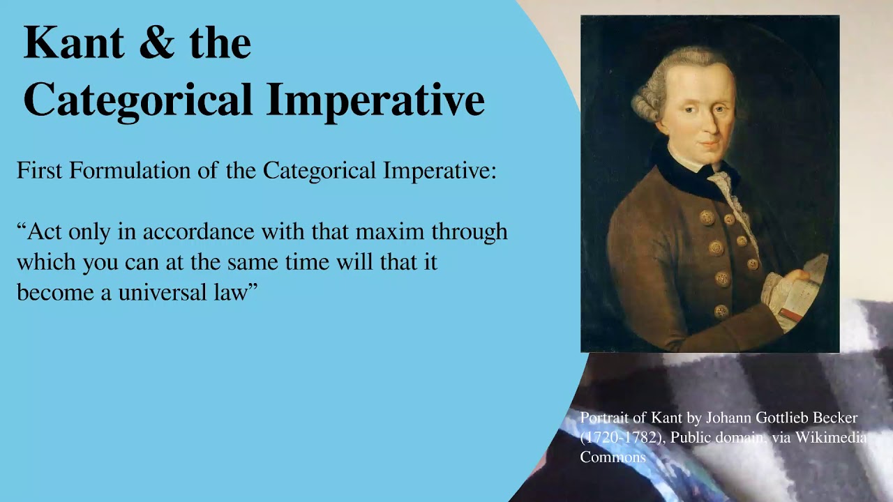 MORAL PHILOSOPHY - Maxims and Universalisability in Kantian Deontology