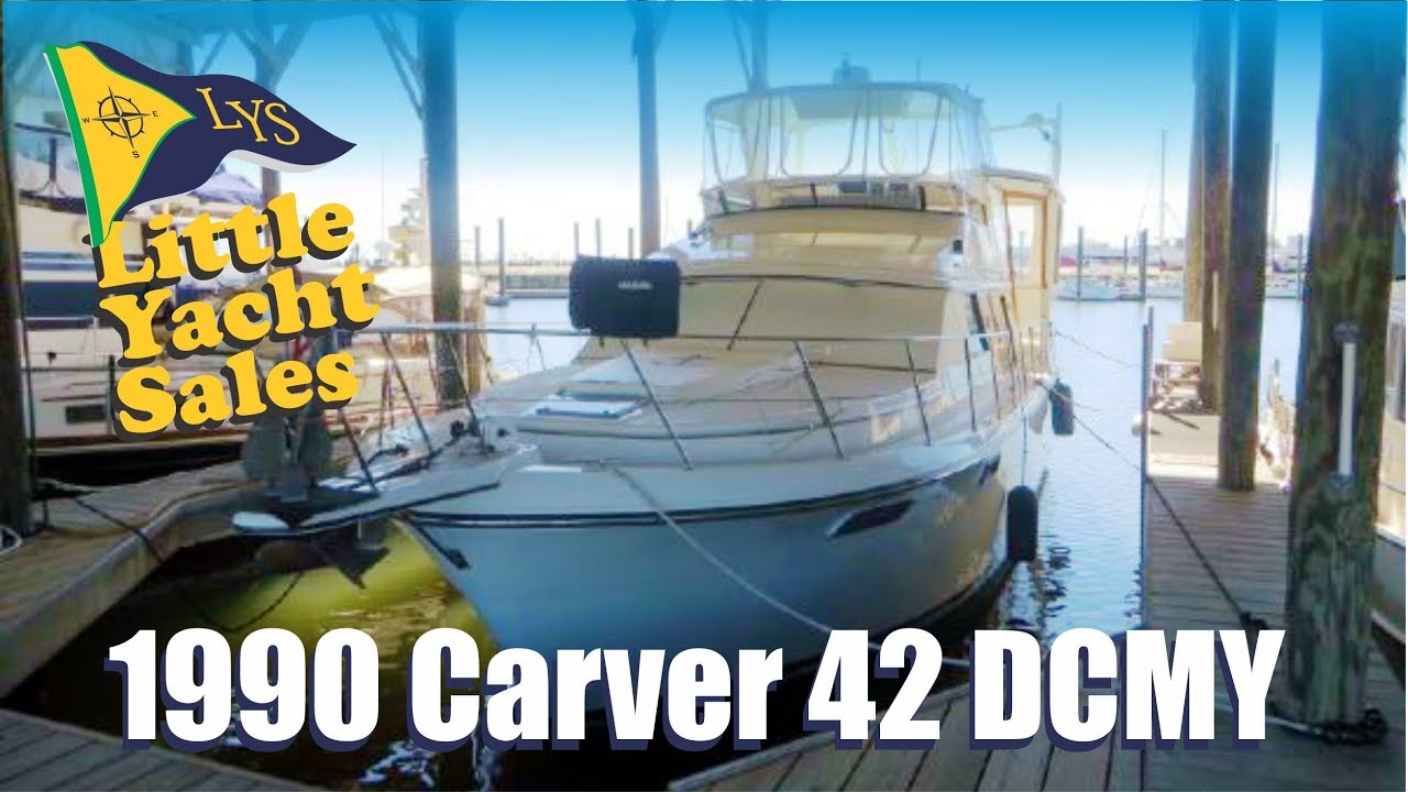 SOLD!!! 1990 Carver 42 DCMY for sale at Little Yacht Sales, Kemah Texas