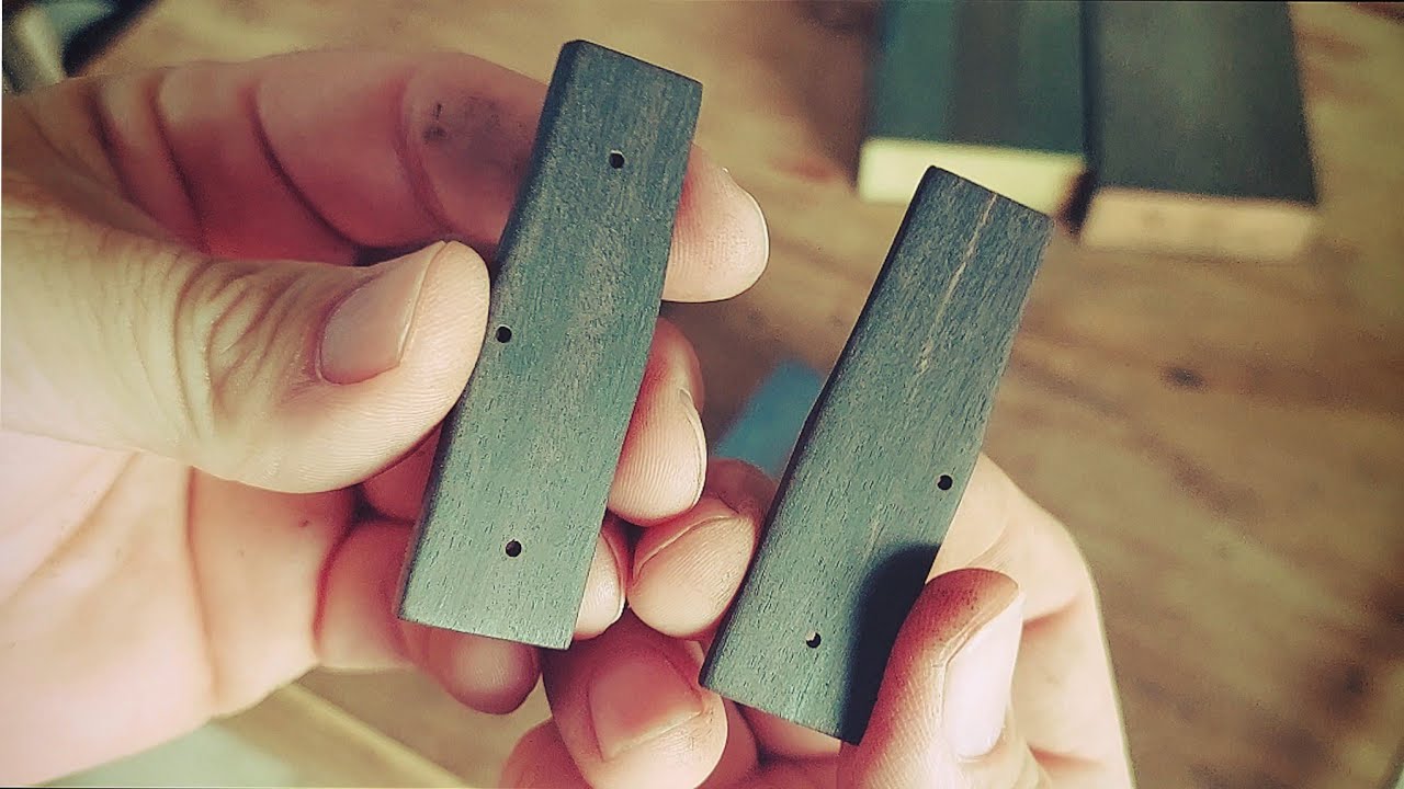 FABRICO CACHAS de ÉBANO para una NAVAJA