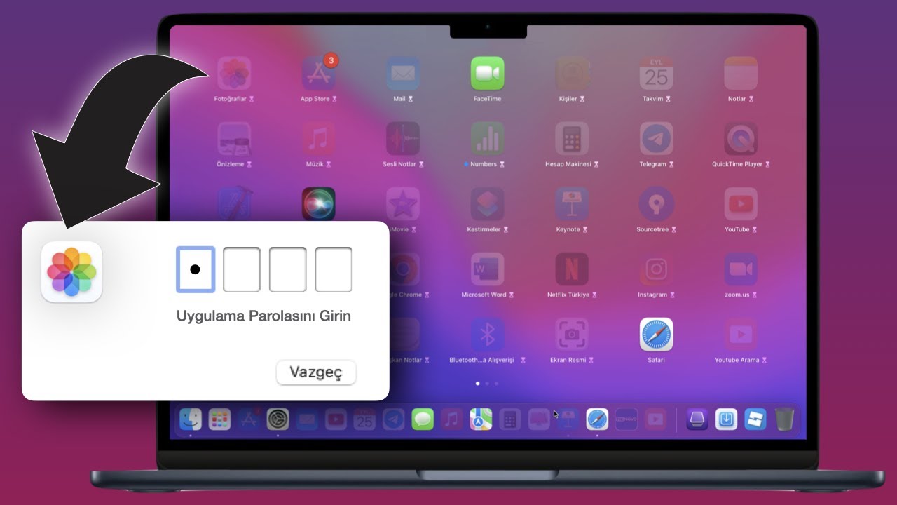 Macbook Uygulama Şifreleme