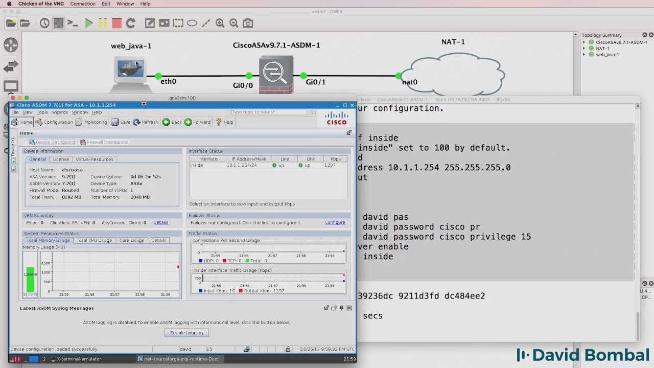 GNS3, Cisco ASA and ASDM: Configure VIRL ASAv firewall with GNS3 and ASDM (Part 4)