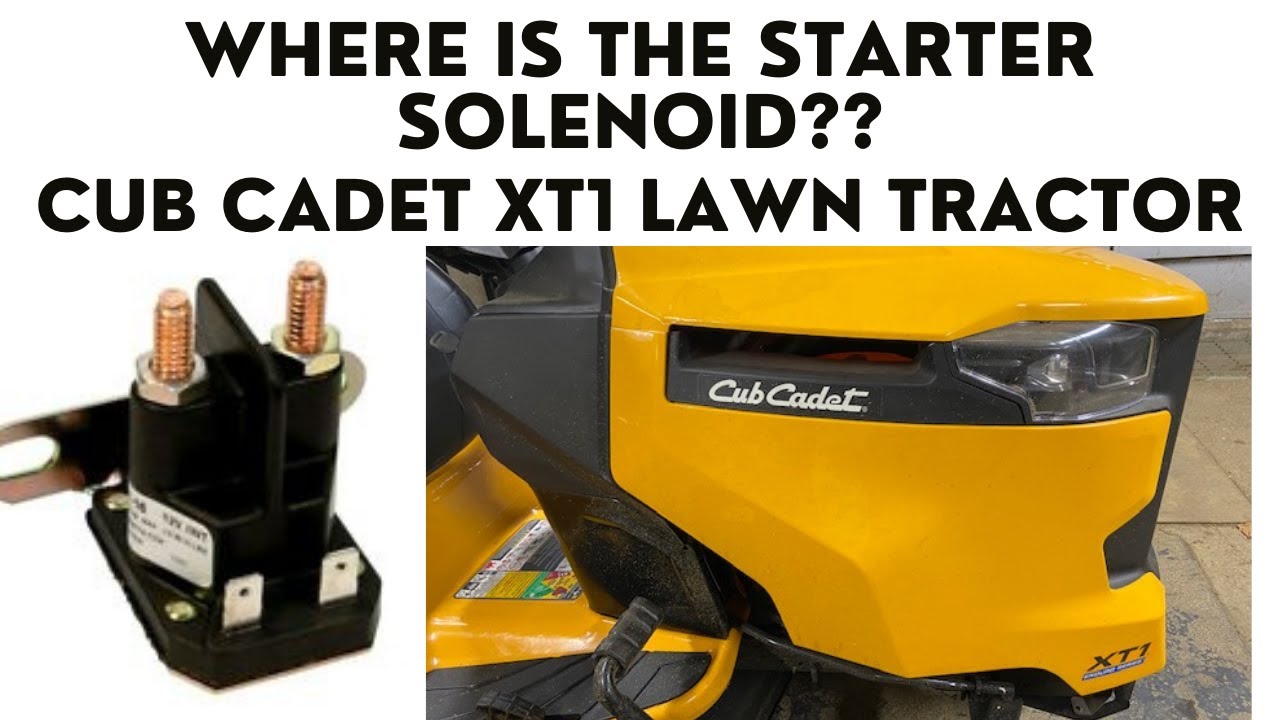 Расположение соленоида стартера газонного трактора Cub Cadet XT1 и как снять аккумулятор.
