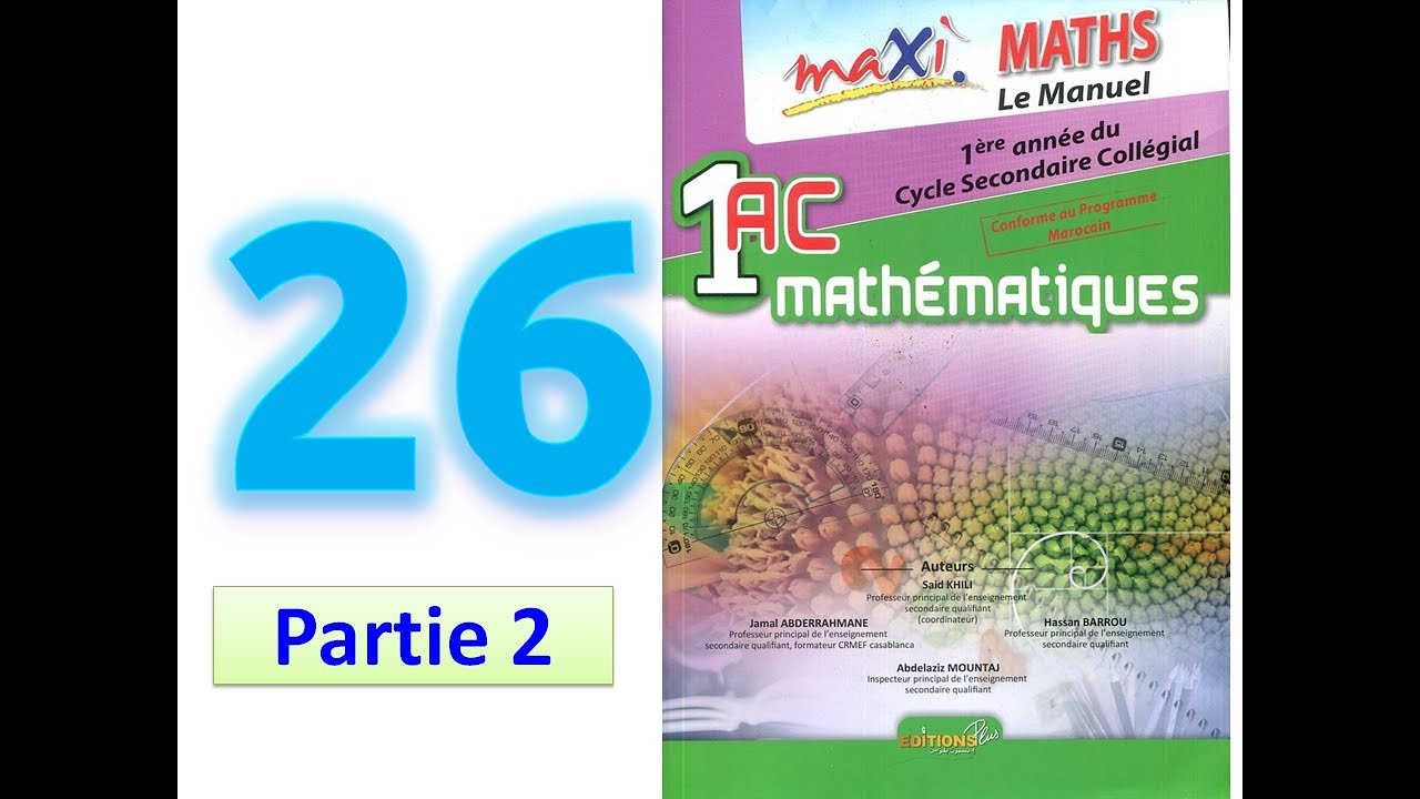 Maxi mathematique 1AC page  26 partie 2 Notions géométriques de base