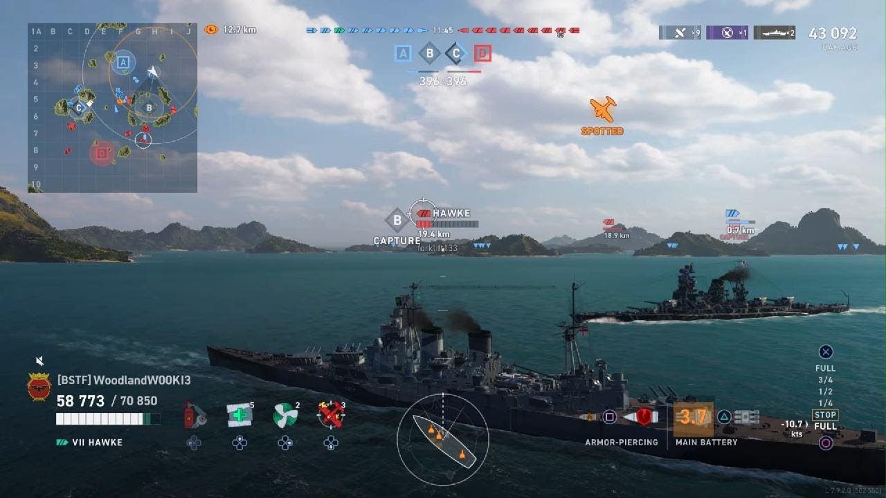 World of Warships: Legends Hawke 190 k Dmg