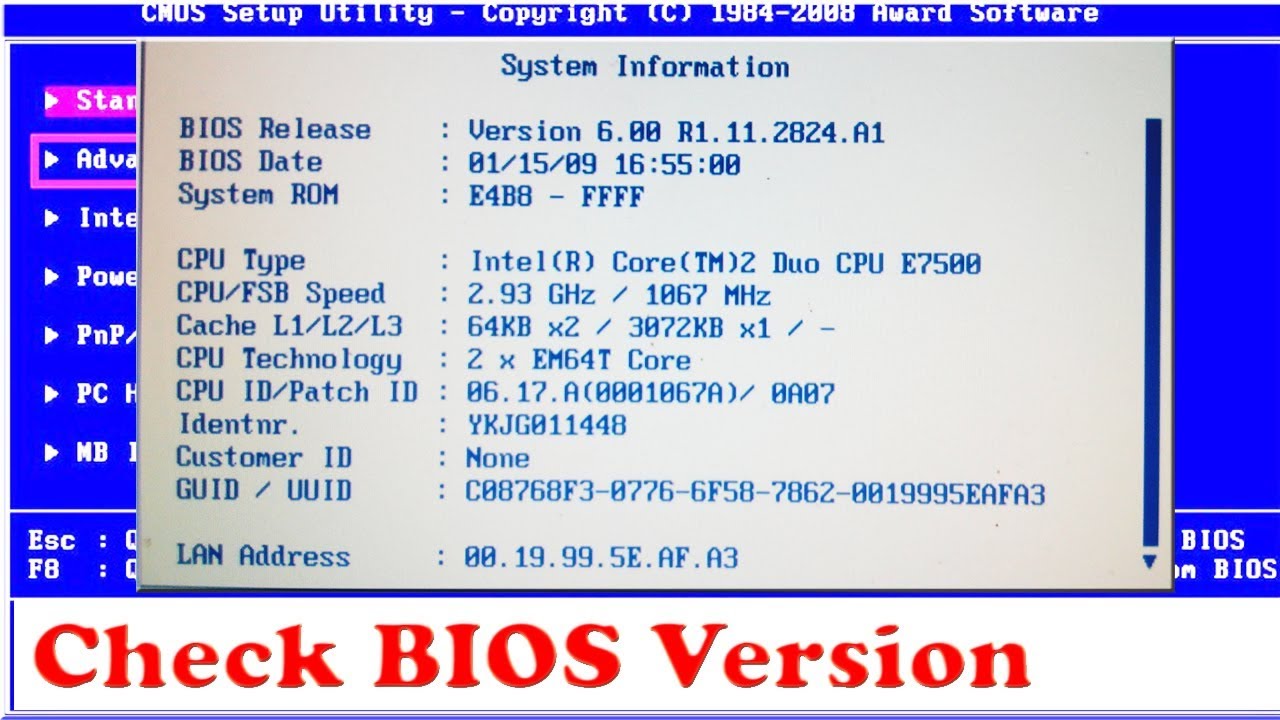HOW TO CHECK THE BIOS VERSION | Find BIOS Version | technical adan