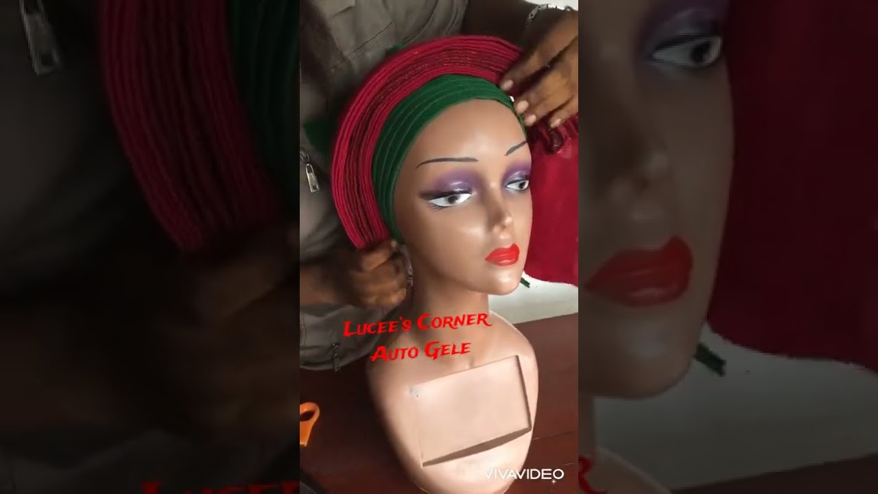 How to make one side round and one side fan Auto Gele #autogele #fangele #autogele #diygele