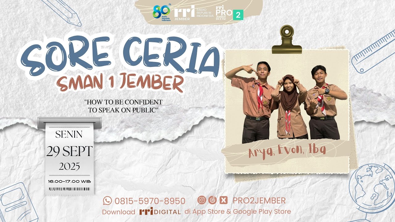 SORE CERIA | HOW TO BE CONFIDENT TO SPEAK ON PUBLIC