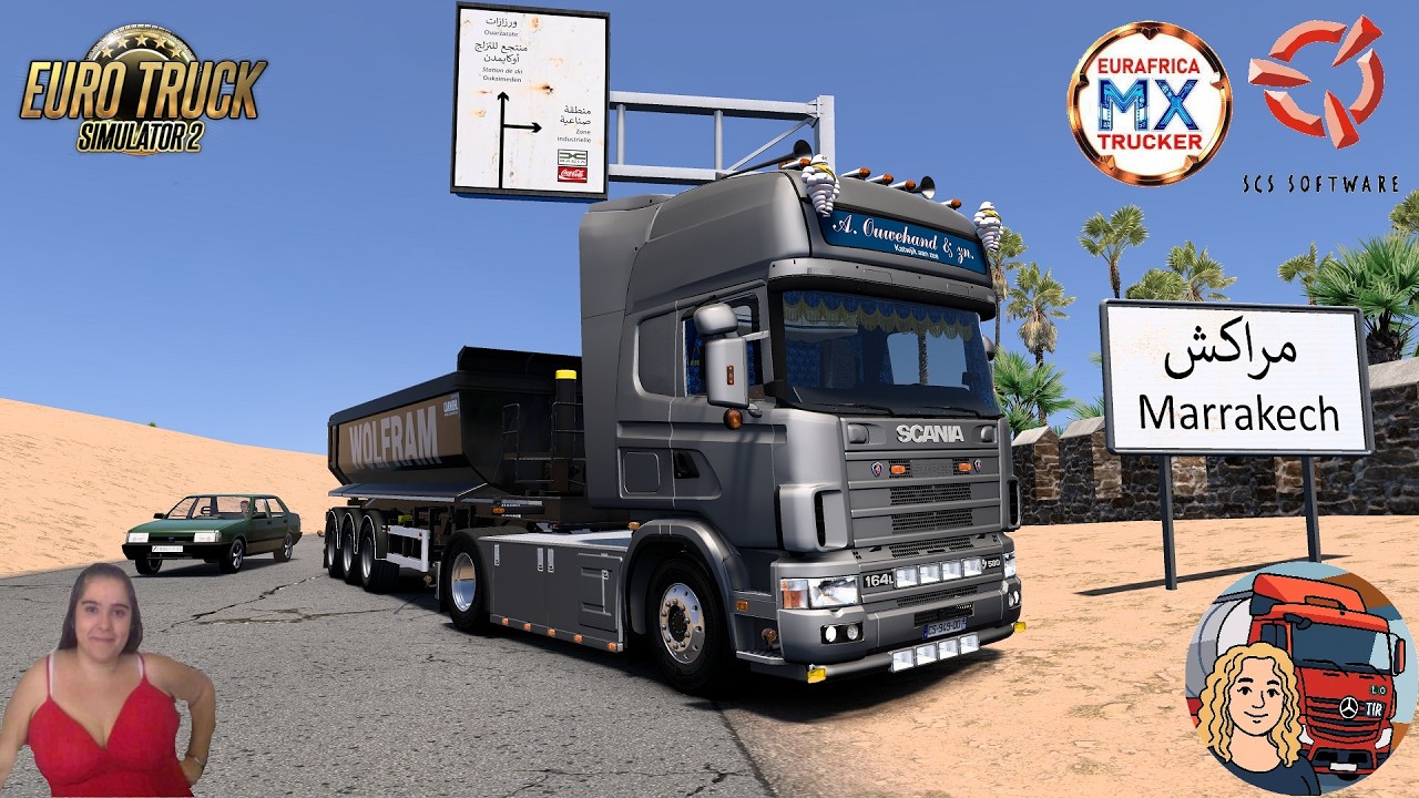 Euro Truck Simulator 2(1.58) Scania 4 Series By JUseeTV Delivery to Marrakech Marocco + DLC's & Mods