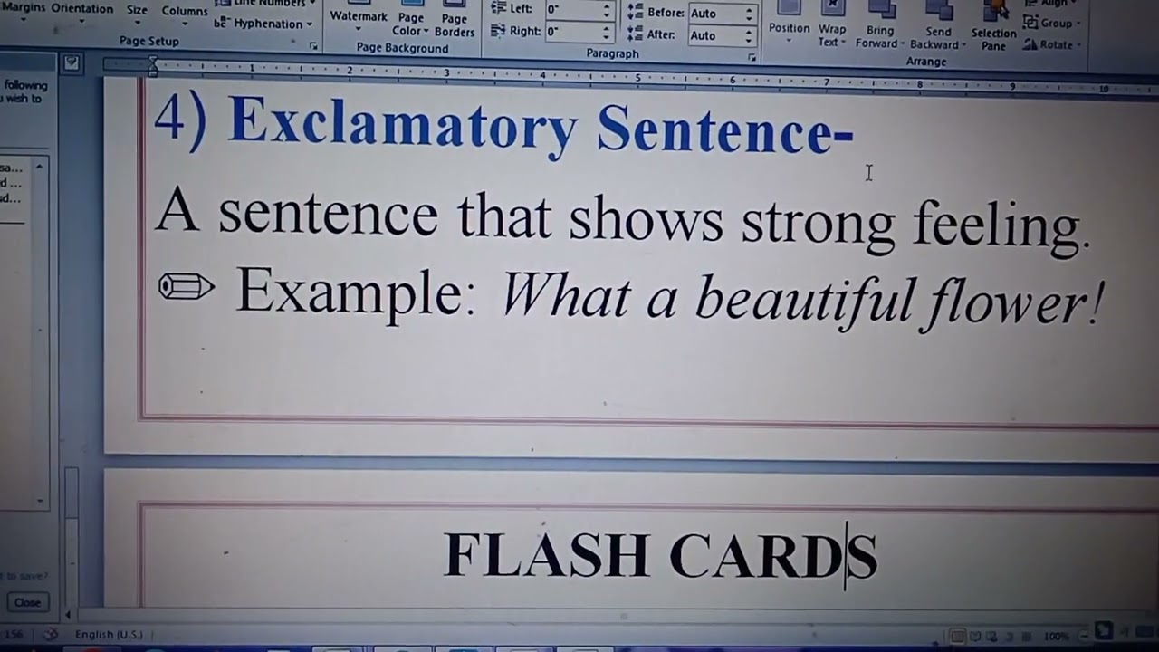 Types of sentences 