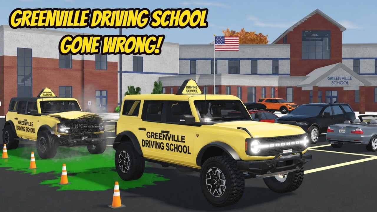 *НОВЫЙ* курс в автошколе Гринвилла, Висконсин ПОШЕЛ НЕ ТАК Ролевая игра в Roblox