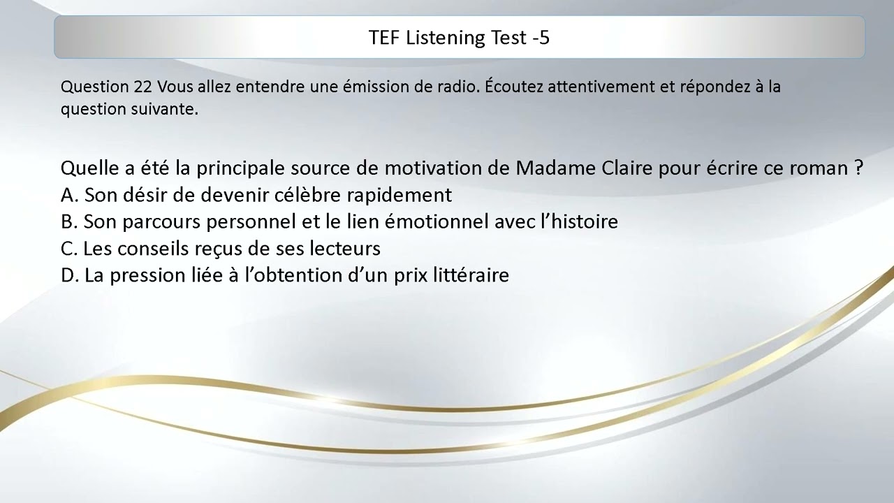 TEF Canada Listening New Format 2026 #tefcanada #tcfcanada #delf #frenchlanguage #francais