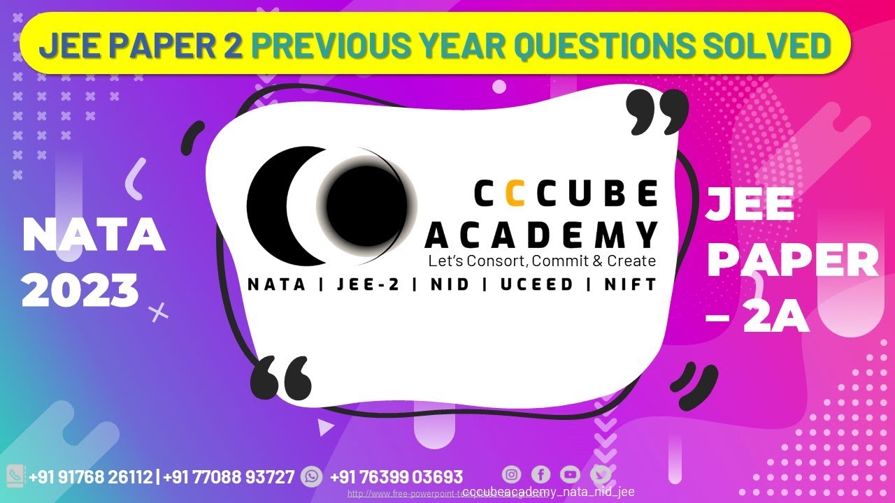 NATA 2023 | JEE PAPER 2A | PREVIOUS YEAR QUESTION PAPER SOLVED | ARCHITECTURE AWARENESS I