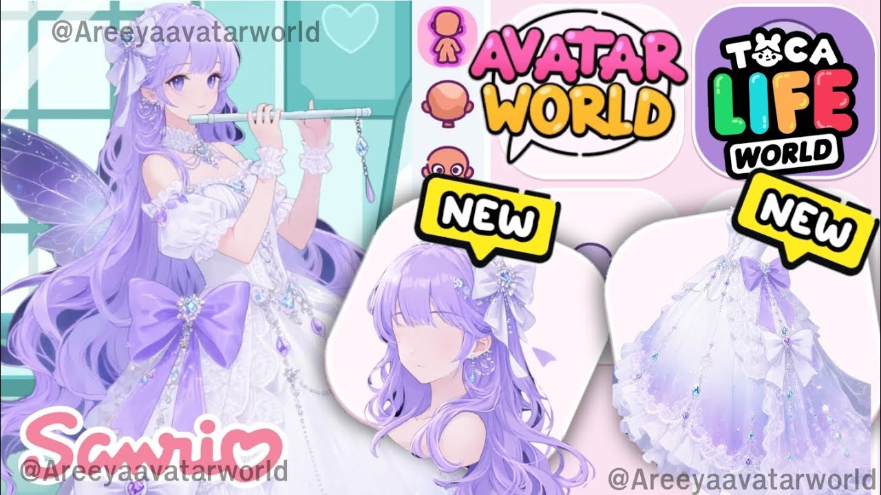 HOW TO MAKE NEW KUROMI GIRL PRINCESS SO CUTE SANRIO 💜 IN AVATAR WORLD AND TOCA BOCA WORLD 😍🌎