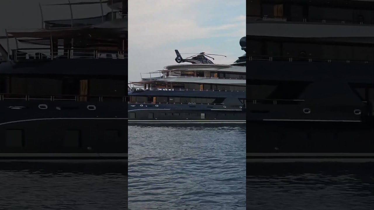 Hidden in secrecy the beautiful 138.8mt LURSSEN LUMINANCE Outside Monaco #yacht #luxury #luxurylife