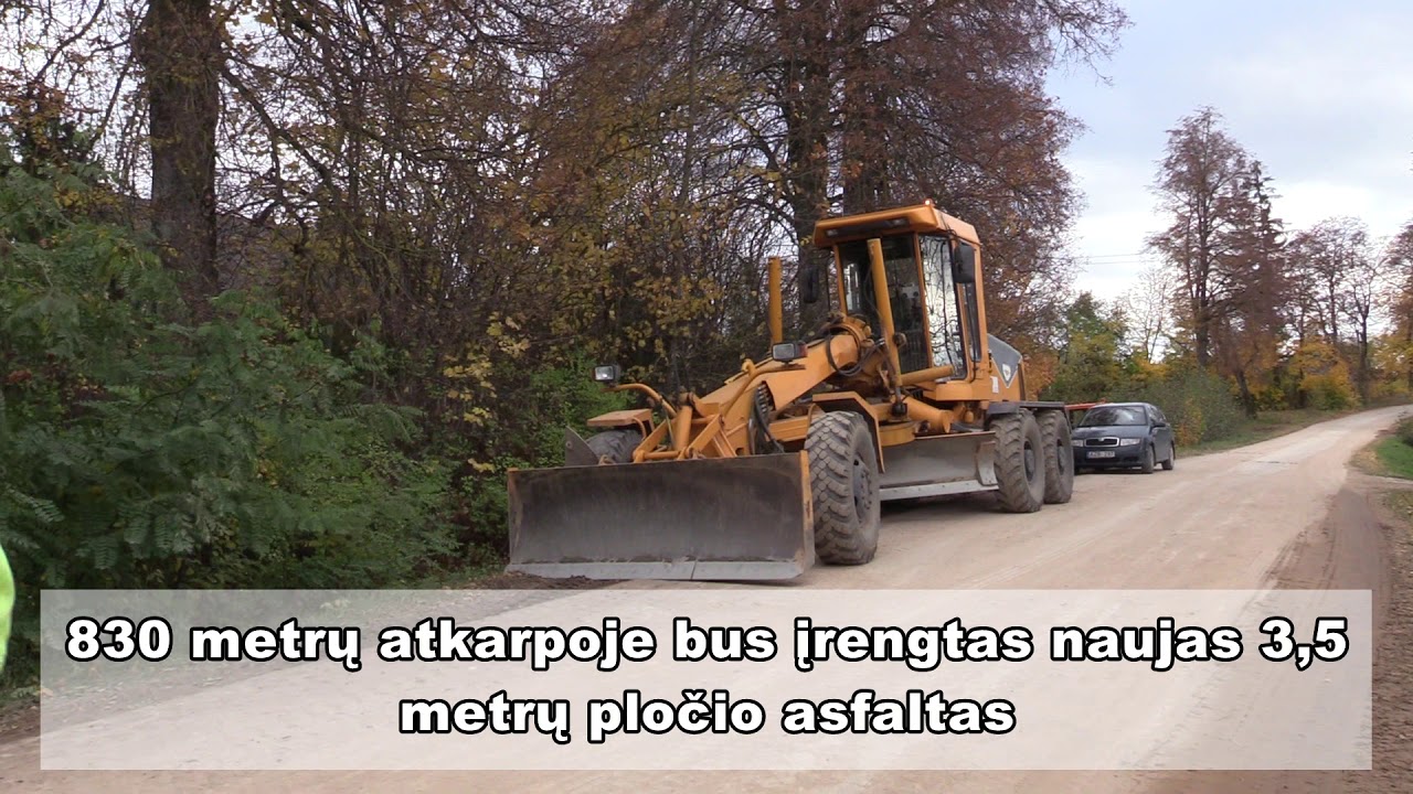 Miroslavo seniūnijoje tiesiamas beveik kilometro ilgio kelias
