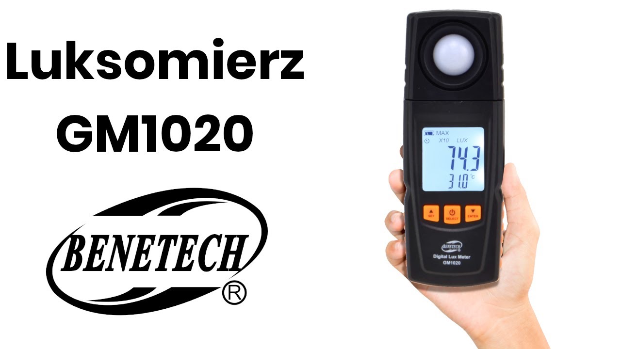 Luksomierz Miernik Światła Benetech GM1020 (pomiar w zakresie 0 - 200 000 luksów) - oprogramowanie
