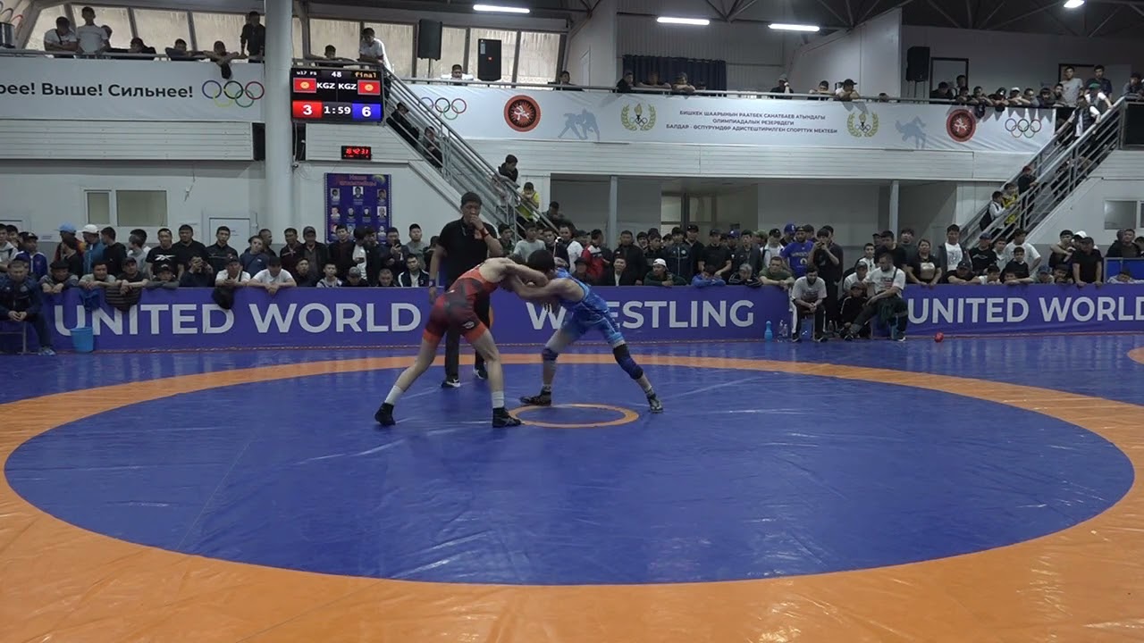 ВОЛЬНАЯ БОРЬБА. Чемпионат Кыргызстана-2025 (U-17) 48 кг Финал. Калыбек Бакытбеков-Довутбек Бахадиров