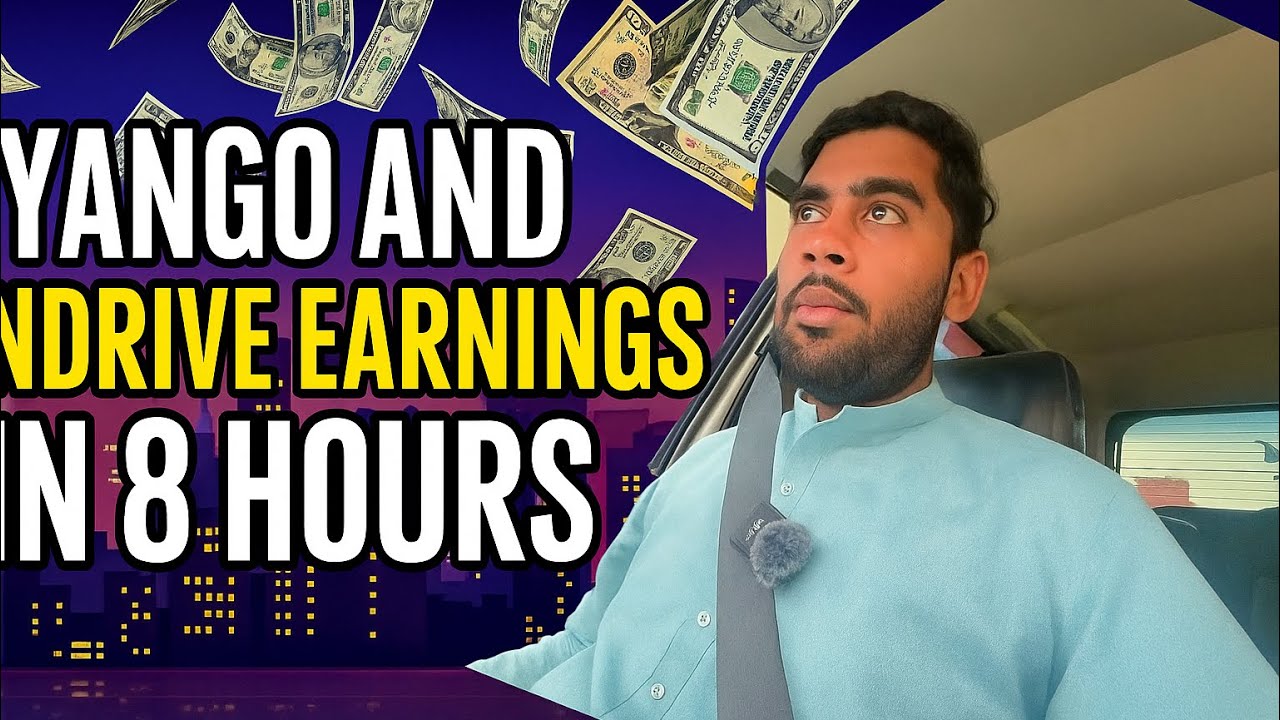 Yango and Indrive car earning in 8 hours. Online taxi earning.