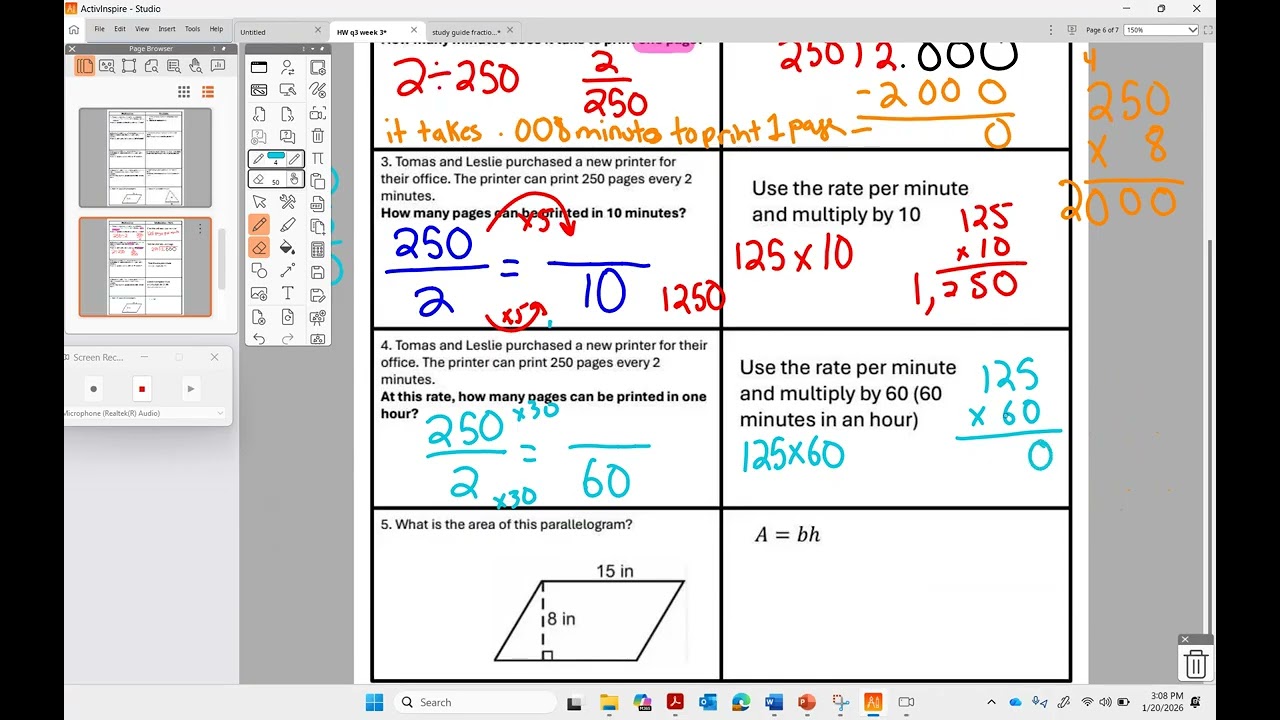 HW Q3 week 3 Wed Thur