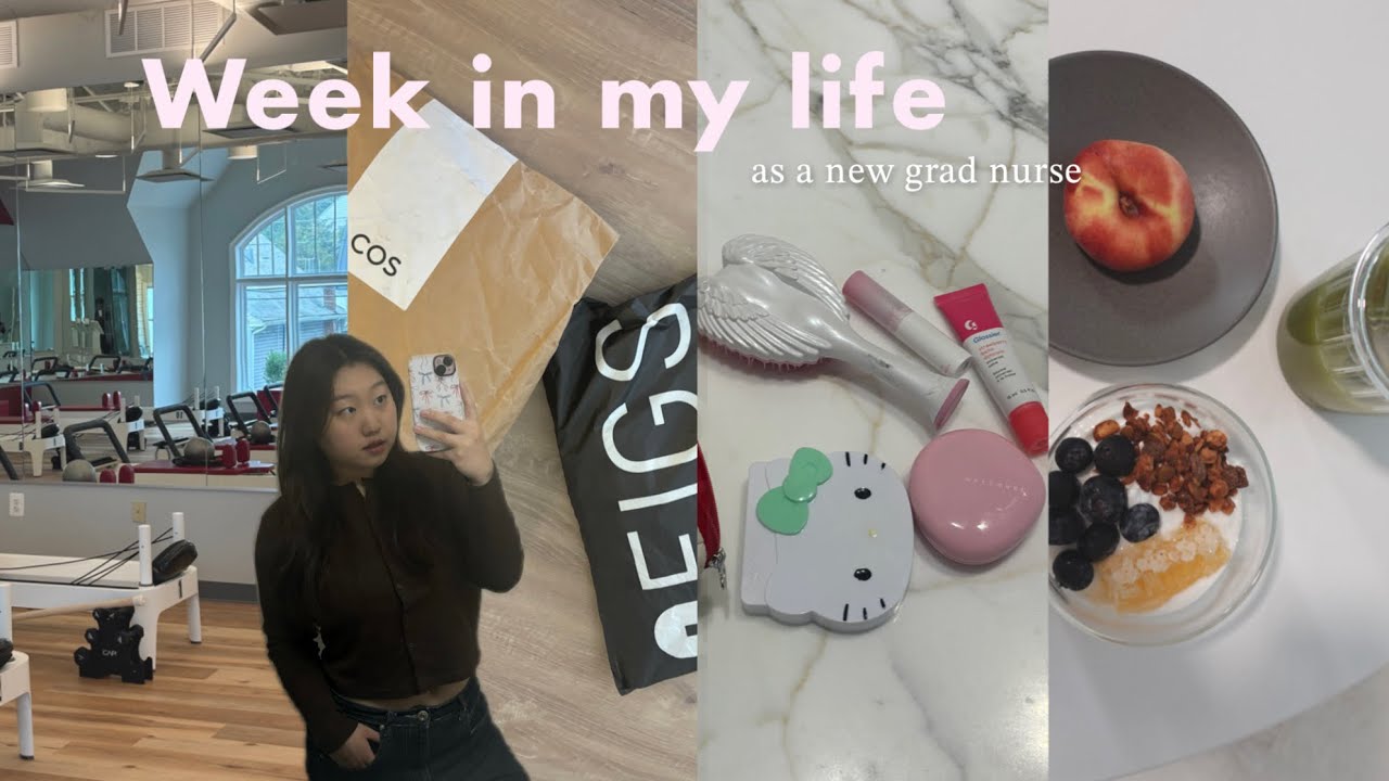 New grad nurse diaries | onboarding, unboxing COS & FIGS, pilates, night routine, tiramisu