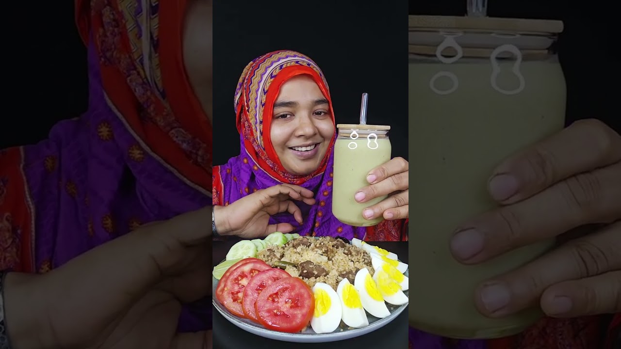 Cooking & Eating Old Dhaka Special Beef Biryani With Burhani, Boiled Egg,Salad Bigbites Asma Eating