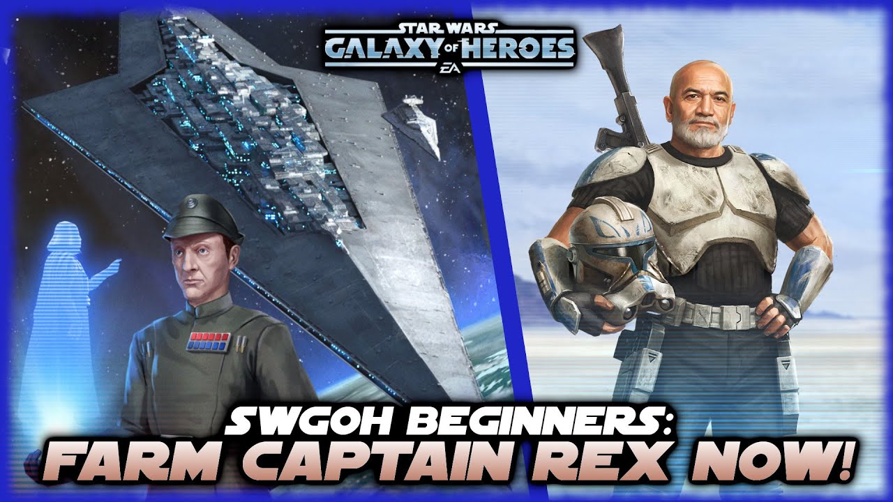 Новые аккаунты SWGOH и новички! Капитан фермы Рекс БЫСТРО для вашей команды Phoenix!