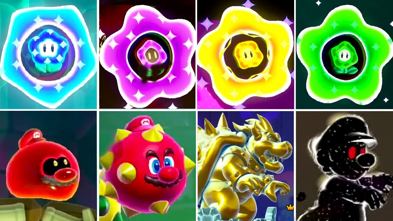 Super Mario Bros. Wonder - 4 Players All Wonder Flower Effects