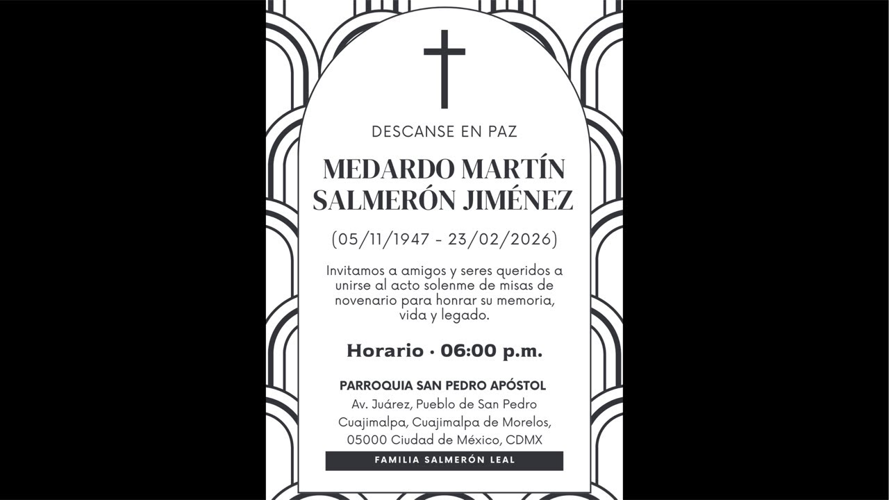 7 día de novenario de Medardo Martín Salmerón Jiménez