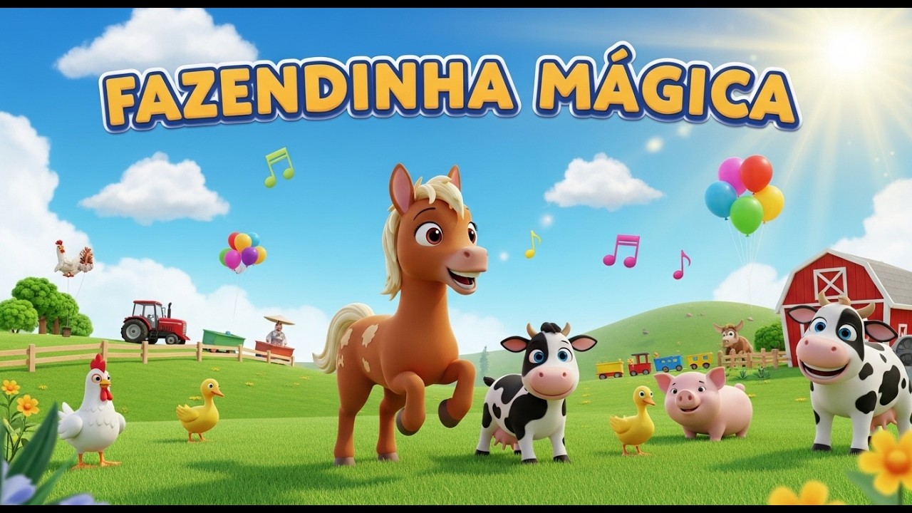 Fazendinha Mágica 🐮✨ | 30 Minutos de Música e Diversão para Crianças – Animais e Cores!