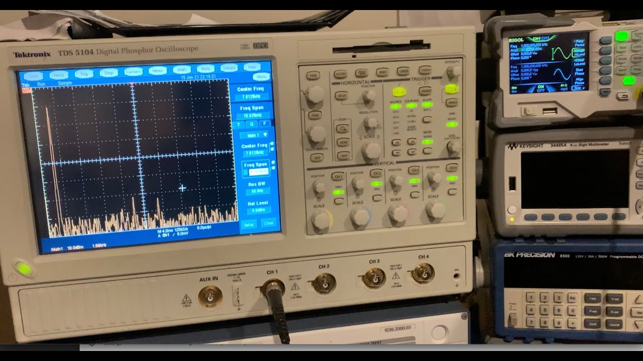 Harmonic distortion of audio frequency from Rigol DG1022Z