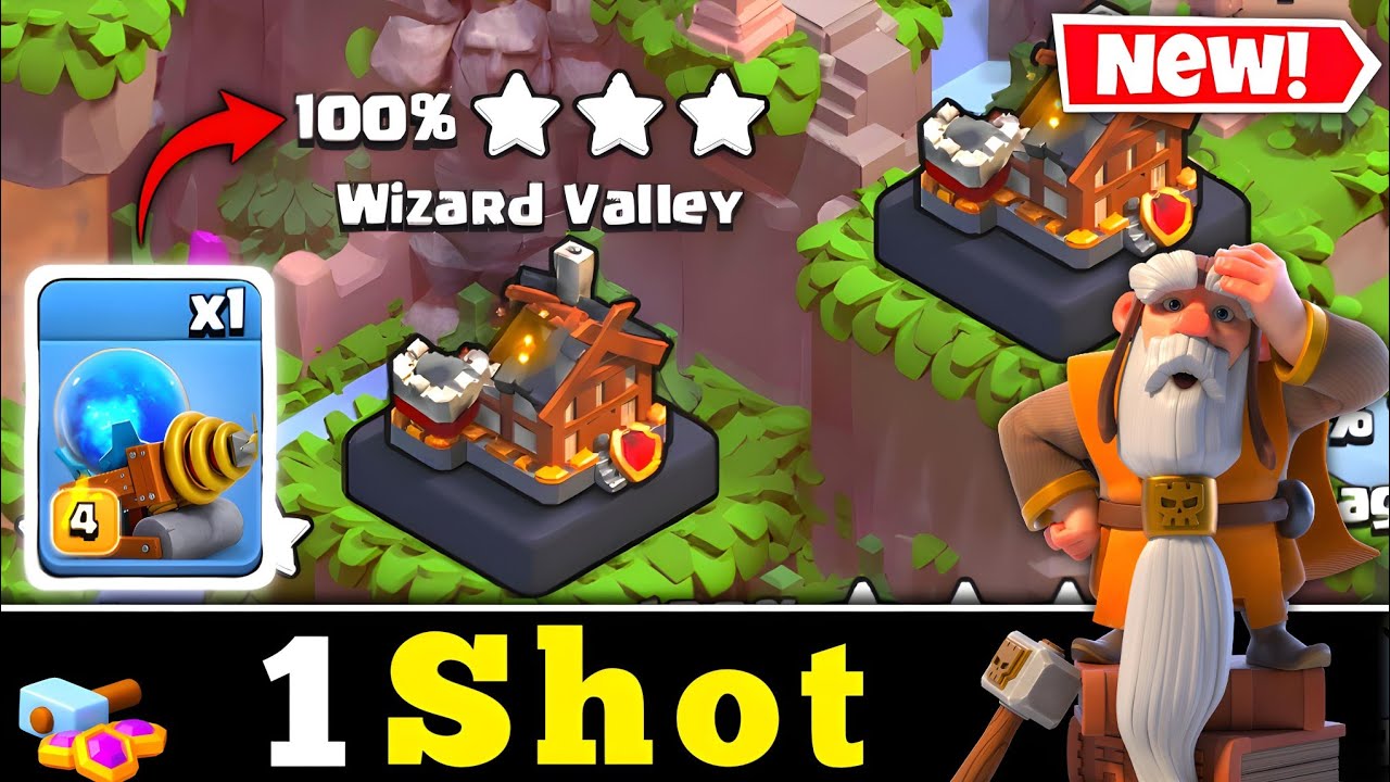 1 Shot Max Wizard Valley Live in Clan Capital