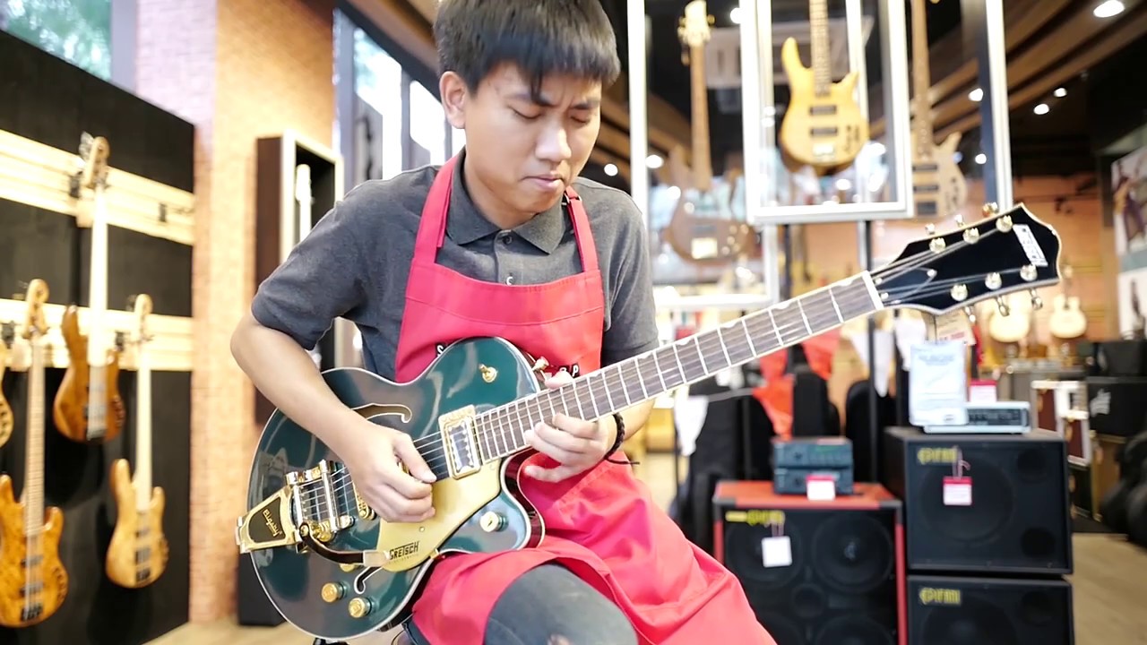 Strings Quick Demo : G5655TG ELECTROMATIC® CENTER BLOCK JR. SINGLE-CUT WITH BIGSBY®