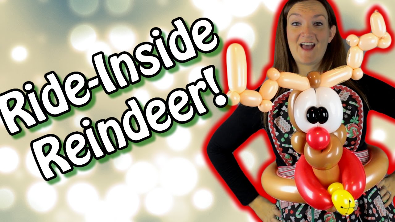 RIDE INSIDE REINDEER Balloon Animal Tutorial - Learn Balloon Animals with Holly!