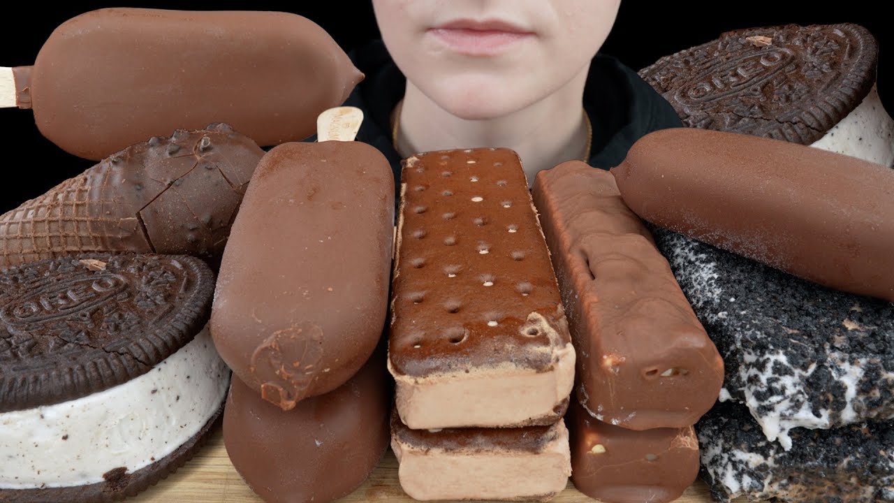 ASMR Chocolate Ice Cream *Magnum Double, Oreo Cookie Sandwich, Dipped Cone, Twix Bar, Soft Sandwich